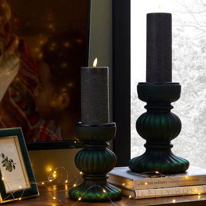 Forest Green Bonbon Large Candle Holder - Eudemonia Home Goods