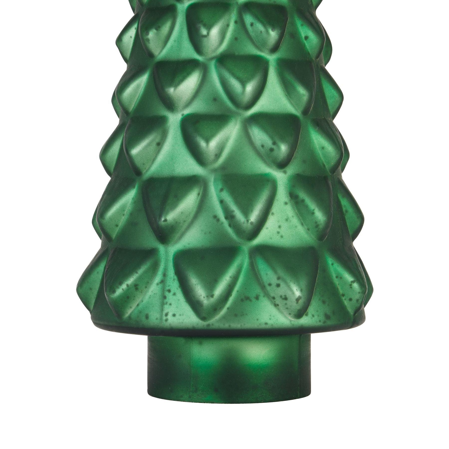 Noel Collection Large Forest Green Glass Decorative Tree - Eudemonia Home Goods