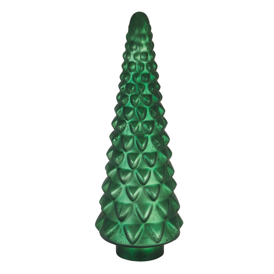 Noel Collection Large Forest Green Glass Decorative Tree - Eudemonia Home Goods