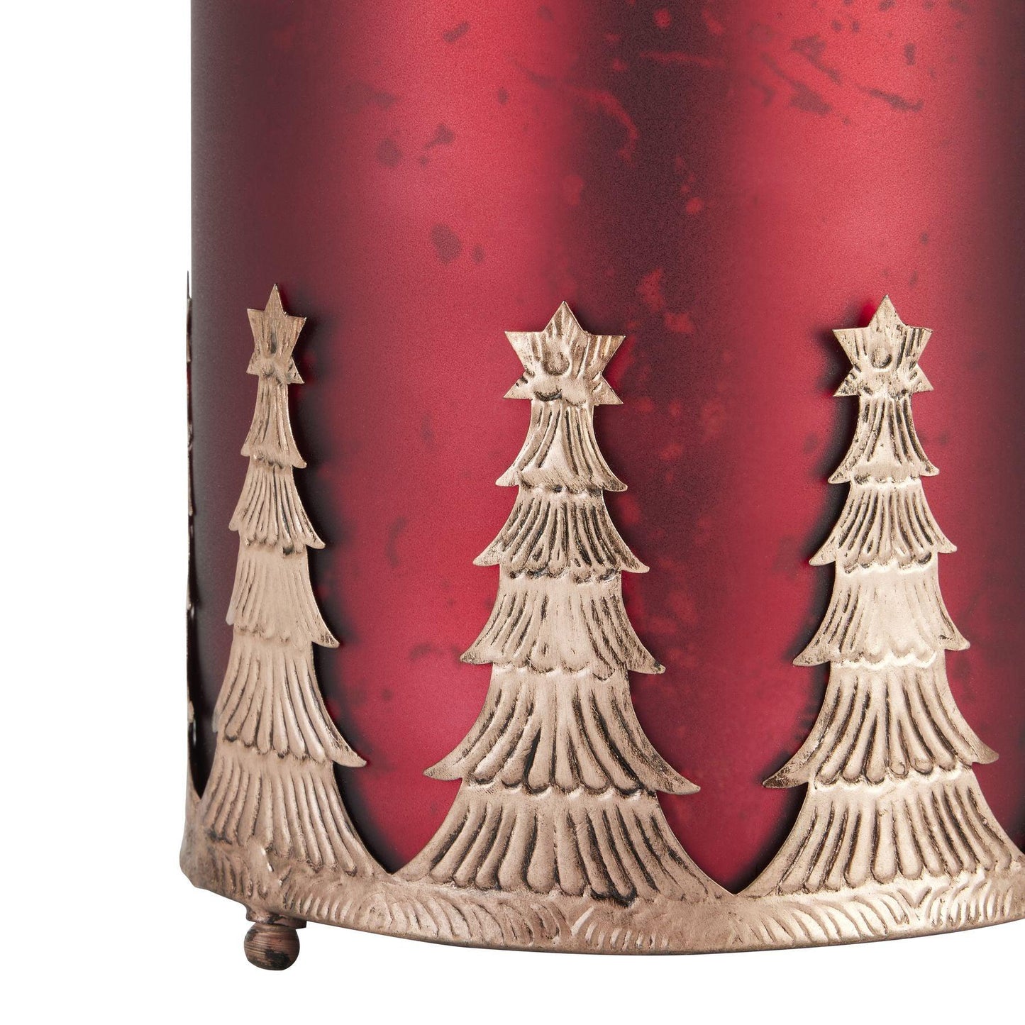 The Noel Collection Ruby Red Christmas Tree Candle Holder - Eudemonia Home Goods