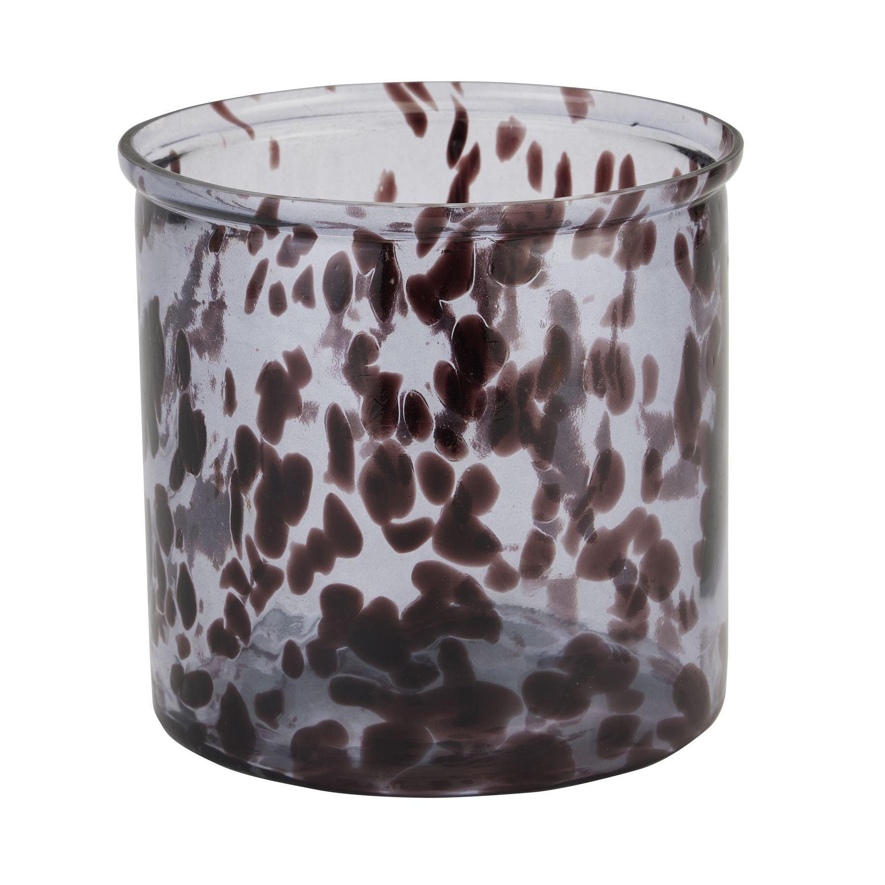 Black Dapple Large Candle Holder - Eudemonia Home Goods