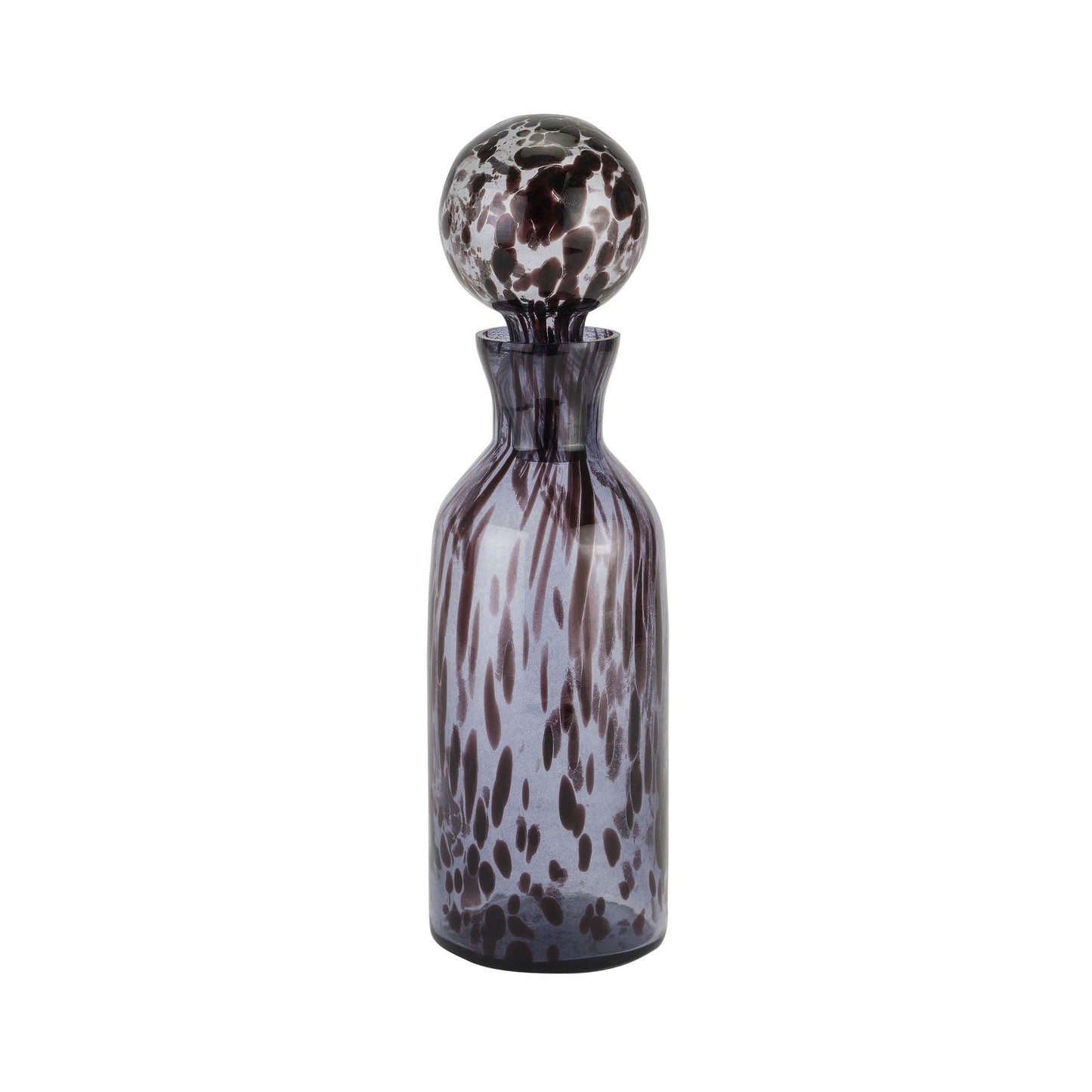 Black Dapple Bottle With Stopper - Eudemonia Home Goods