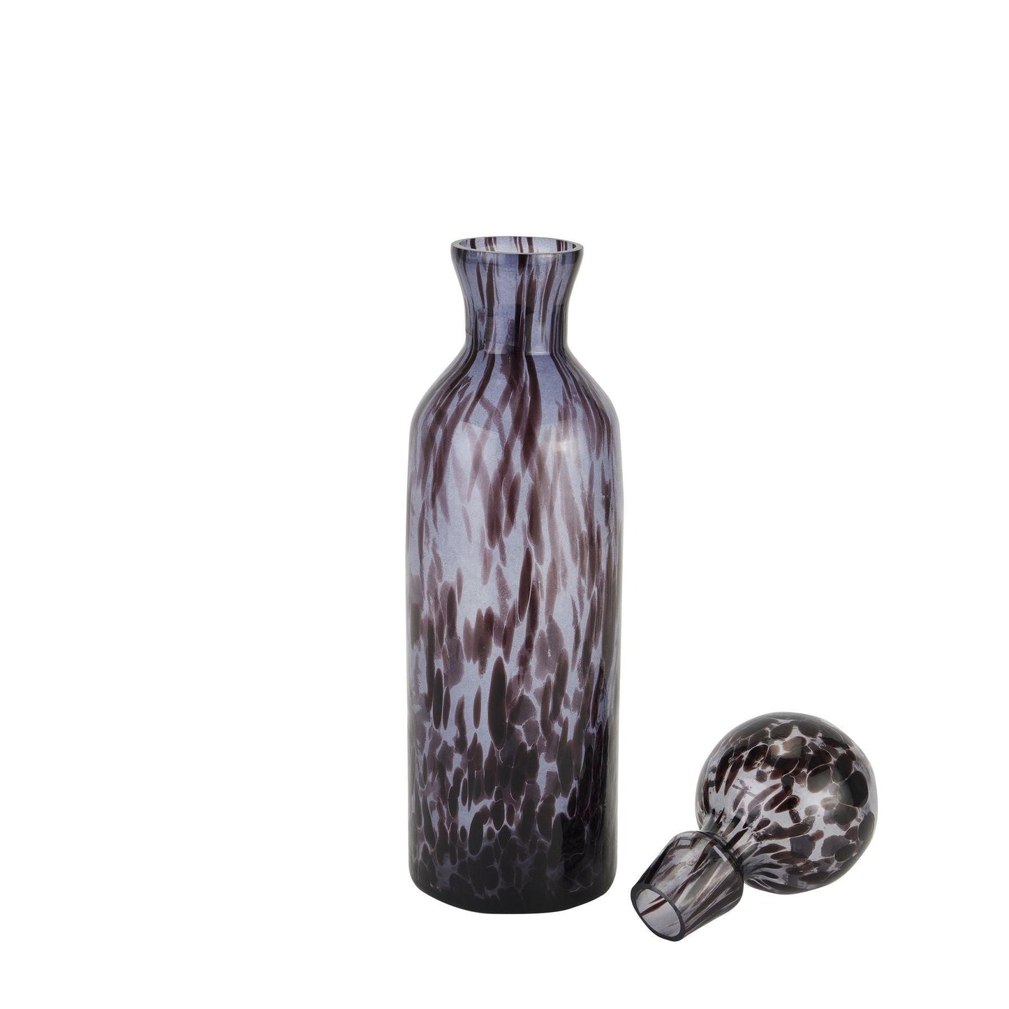 Black Dapple Large Bottle With Stopper - Eudemonia Home Goods