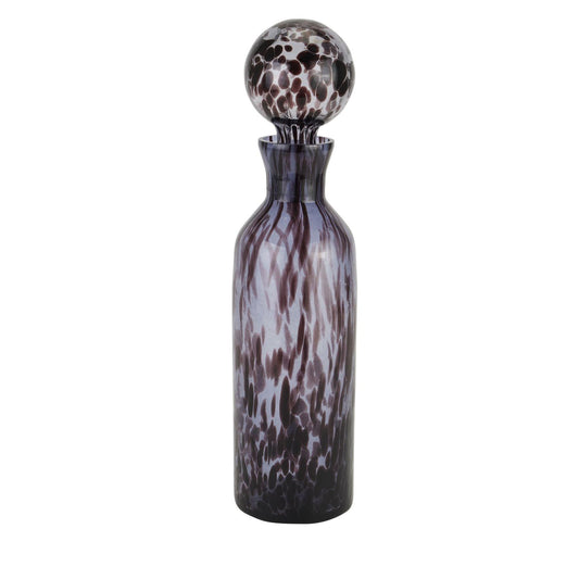 Black Dapple Large Bottle With Stopper - Eudemonia Home Goods