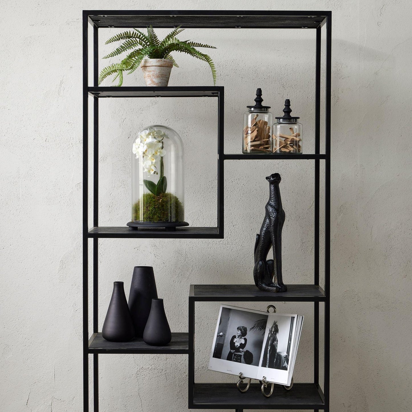 Black Glass Vase - Eudemonia Home Goods