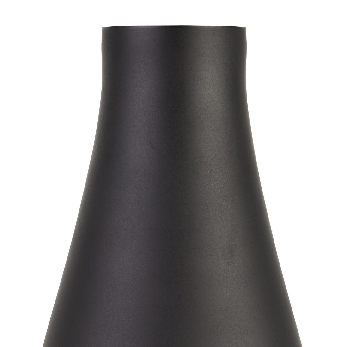 Black Tapered Tall Glass Vase - Eudemonia Home Goods