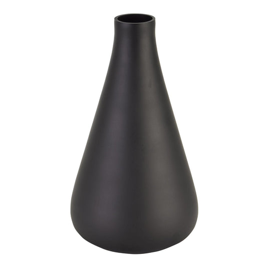 Black Tapered Tall Glass Vase - Eudemonia Home Goods