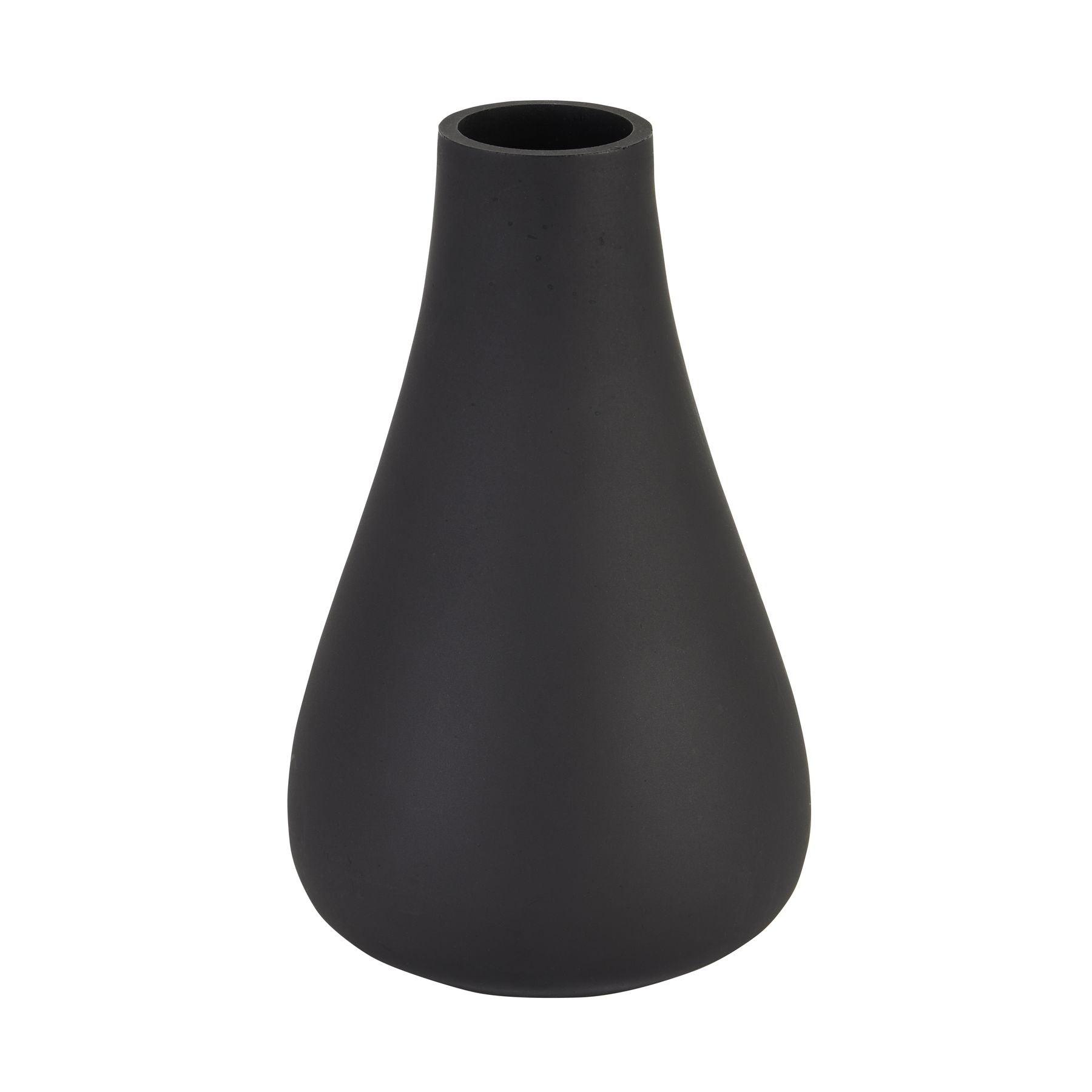 Black Tapered Glass Vase - Eudemonia Home Goods