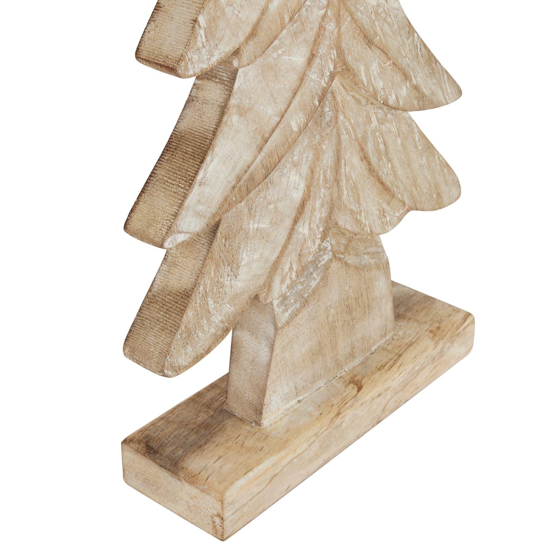 Carved Wood Christmas Tree - Eudemonia Home Goods