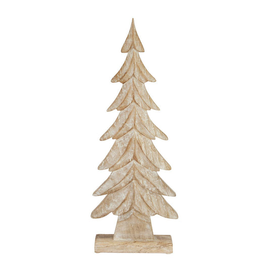 Carved Wood Christmas Tree - Eudemonia Home Goods