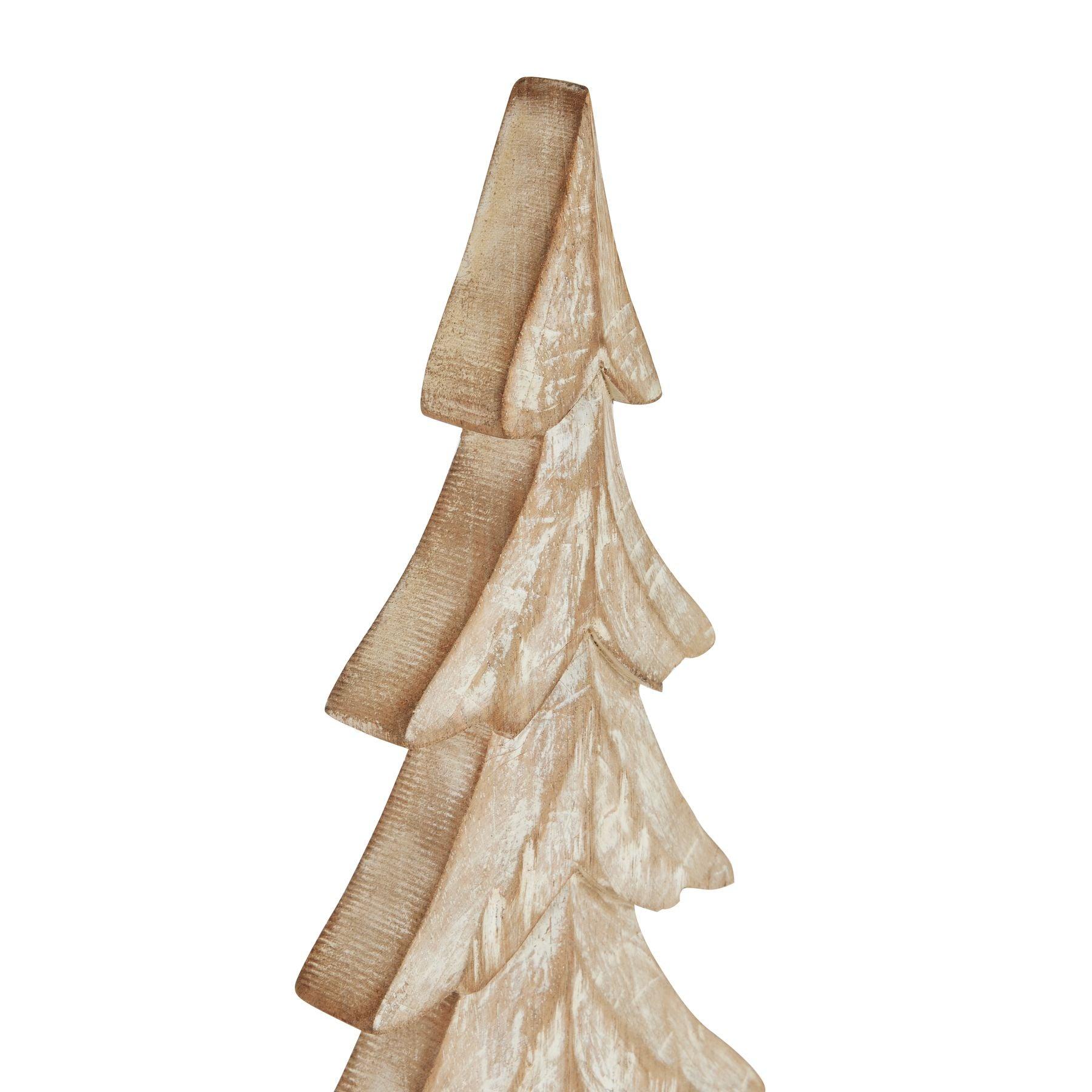 Carved Wood Large Christmas Tree - Eudemonia Home Goods