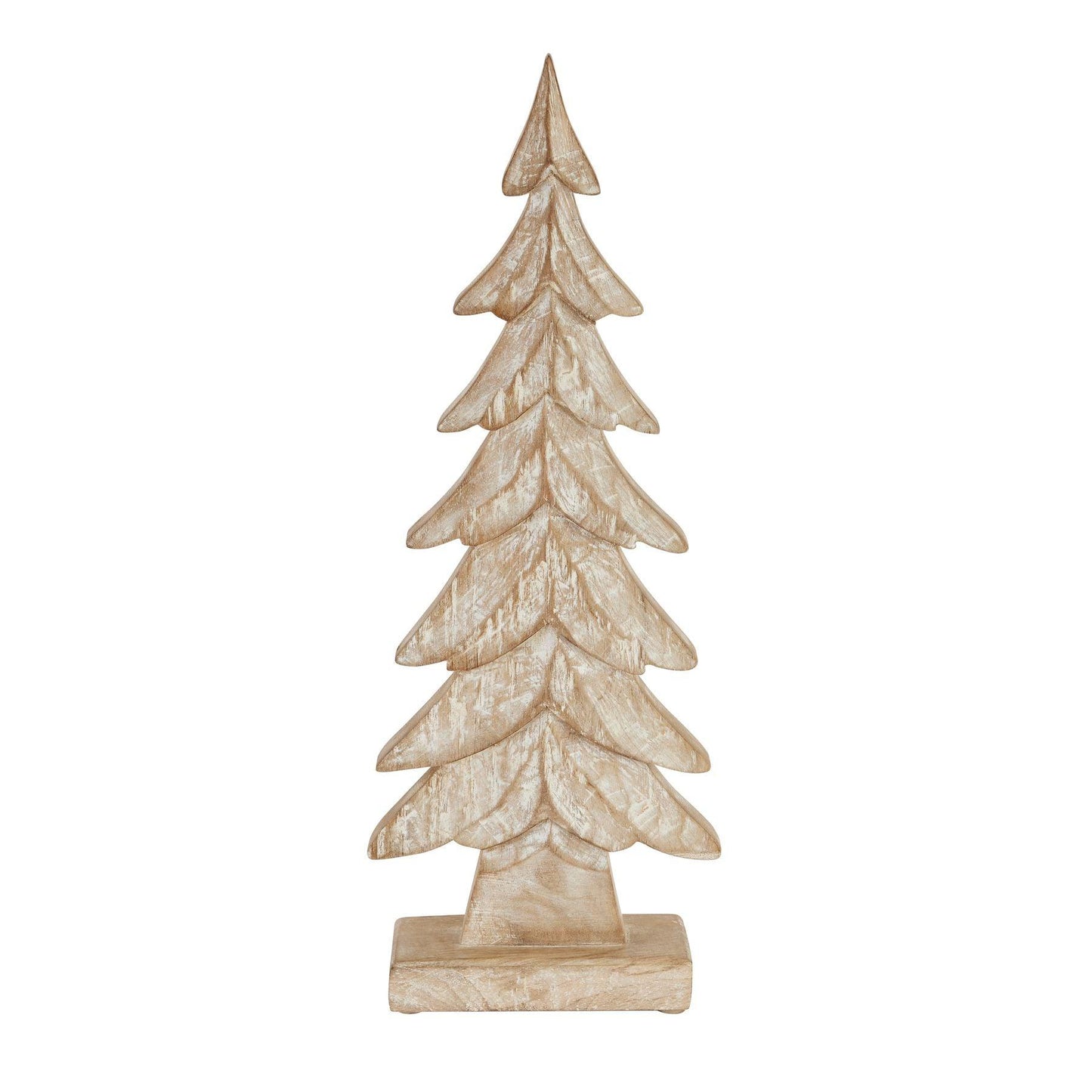 Carved Wood Large Christmas Tree - Eudemonia Home Goods