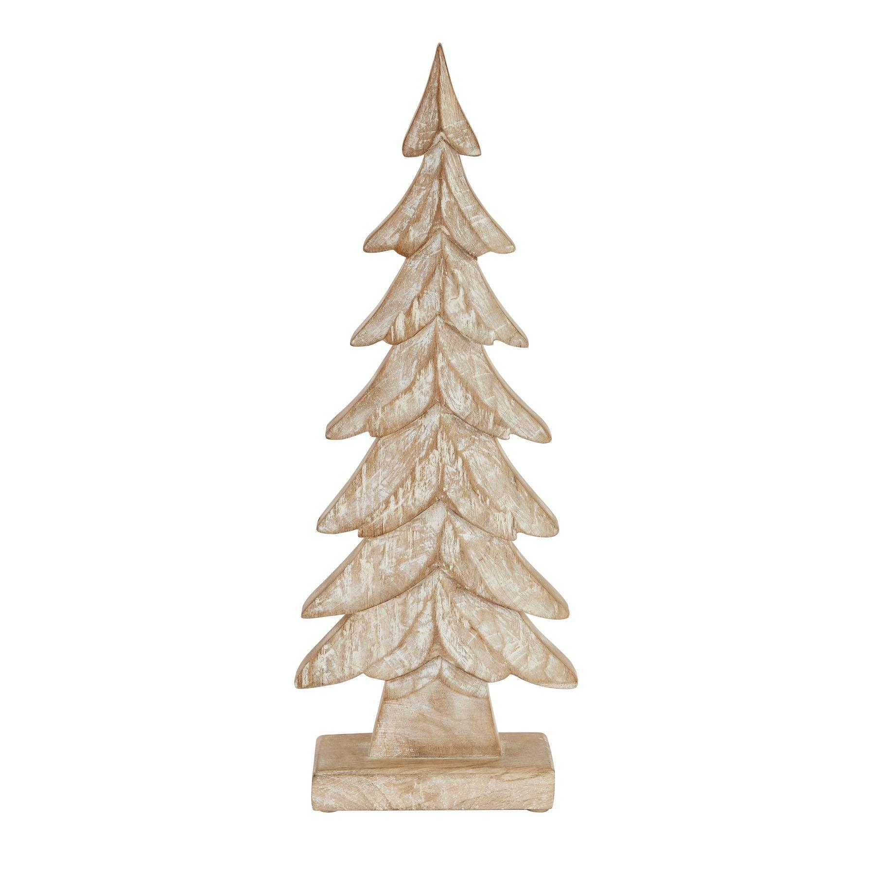 Carved Wood Large Christmas Tree - Eudemonia Home Goods