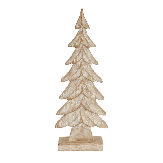 Carved Wood Large Christmas Tree - Eudemonia Home Goods