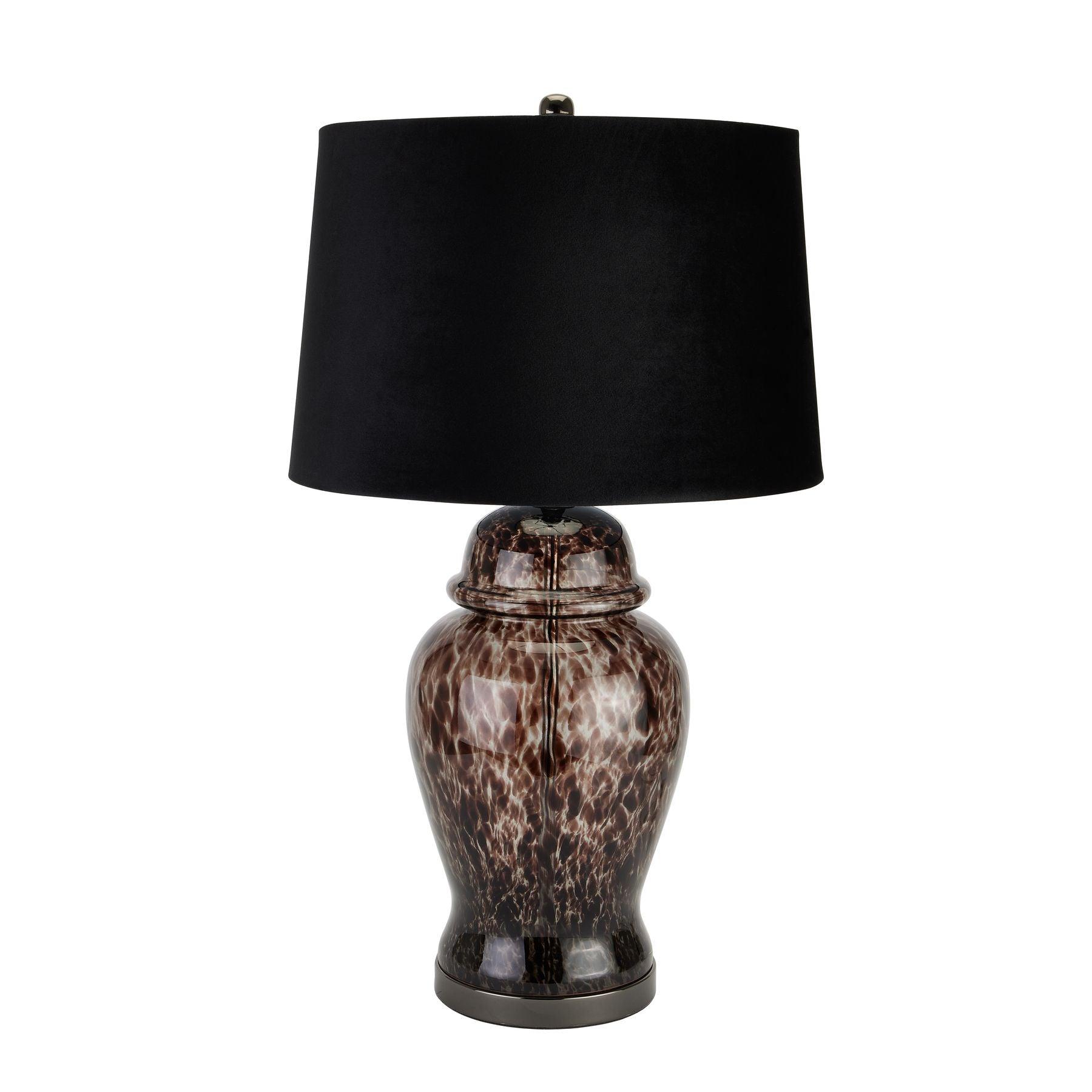 Black Dapple Acanthus Lamp - Eudemonia Home Goods