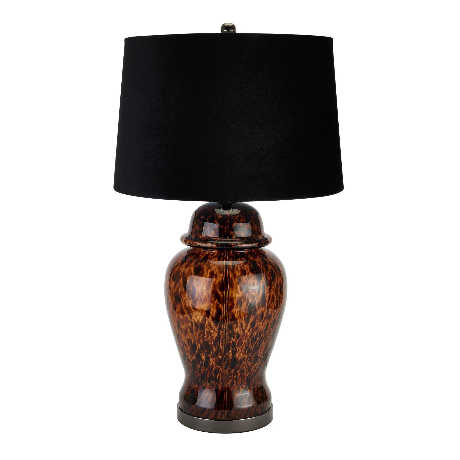 Amber Dapple Acanthus Lamp - Eudemonia Home Goods