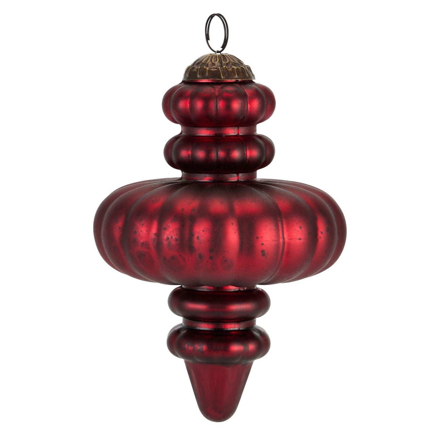 The Noel Collection Ruby Red Fluted Bauble - Eudemonia Home Goods