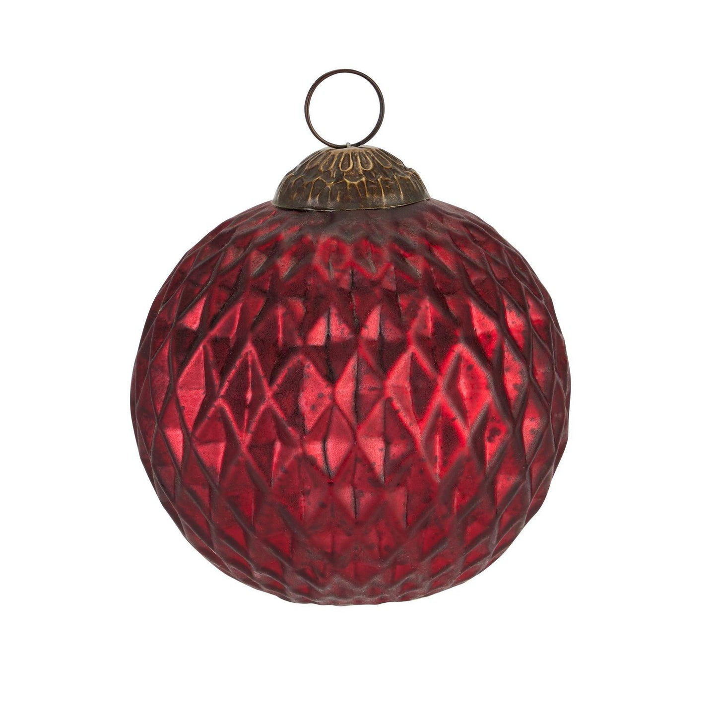 The Noel Collection Ruby Red Honeycomb Bauble - Eudemonia Home Goods