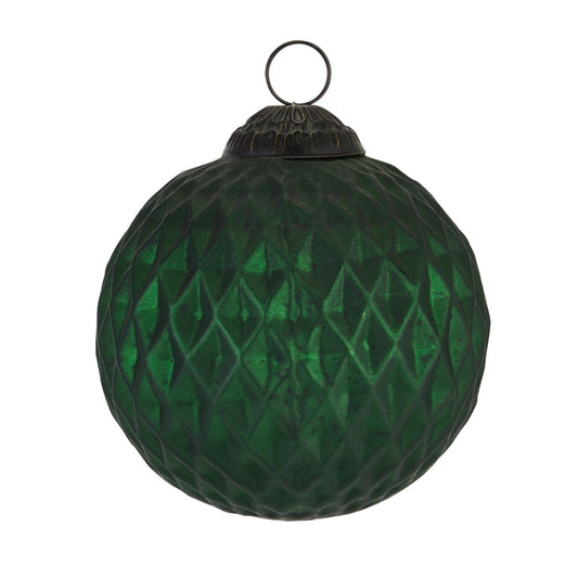 The Noel Collection Forest Green Honeycomb Bauble - Eudemonia Home Goods