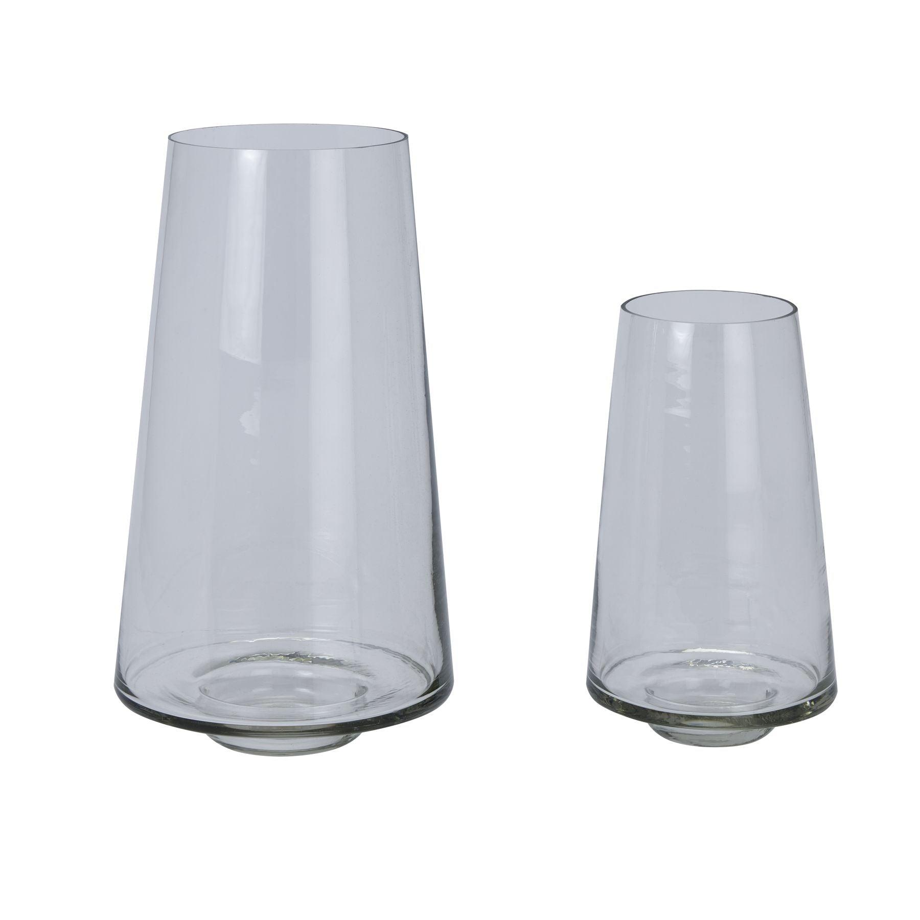 Clear Glass Tall Tapered Vase - Eudemonia Home Goods