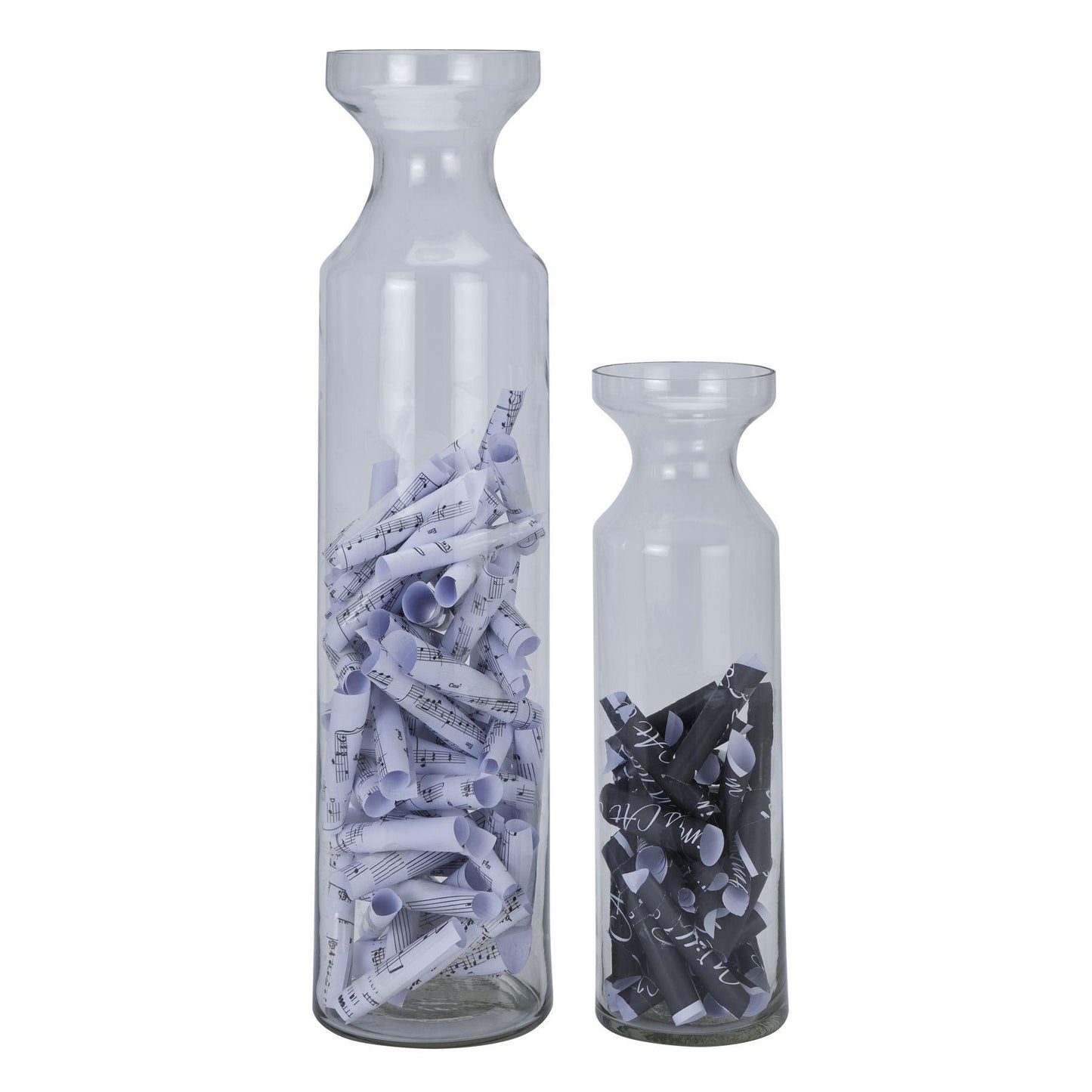 Clear Glass Fluted Vase - Eudemonia Home Goods