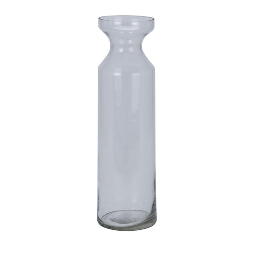 Clear Glass Fluted Vase - Eudemonia Home Goods