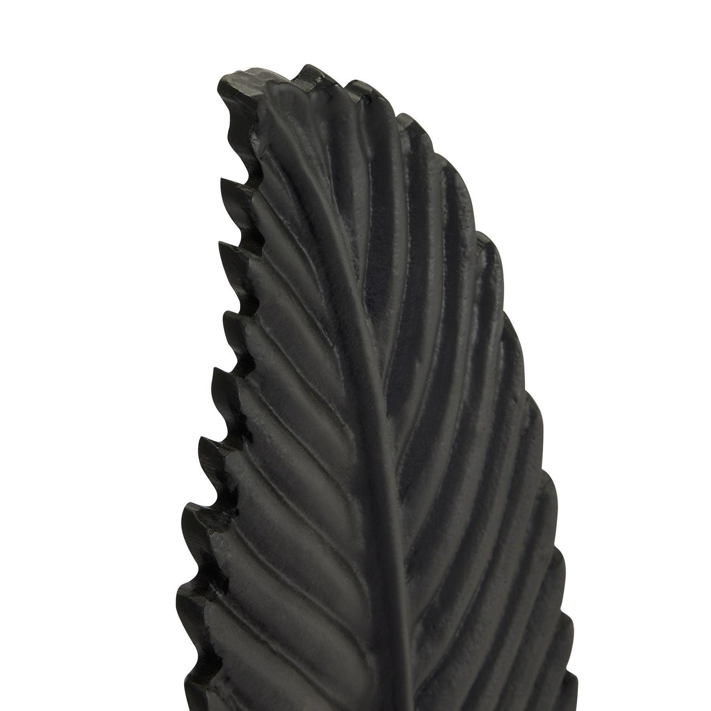 Black Cast Leaf Ornament - Eudemonia Home Goods