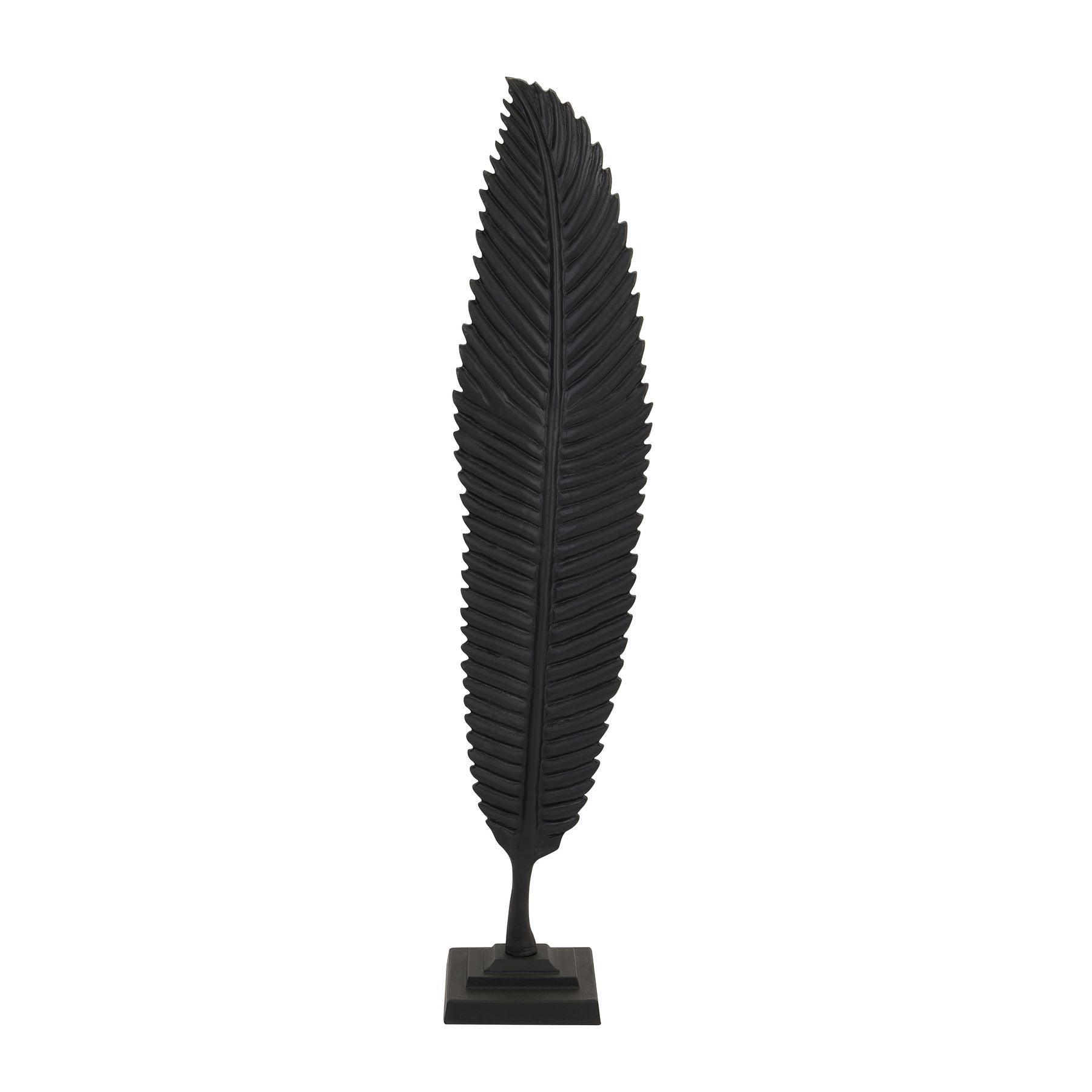 Black Cast Leaf Ornament - Eudemonia Home Goods