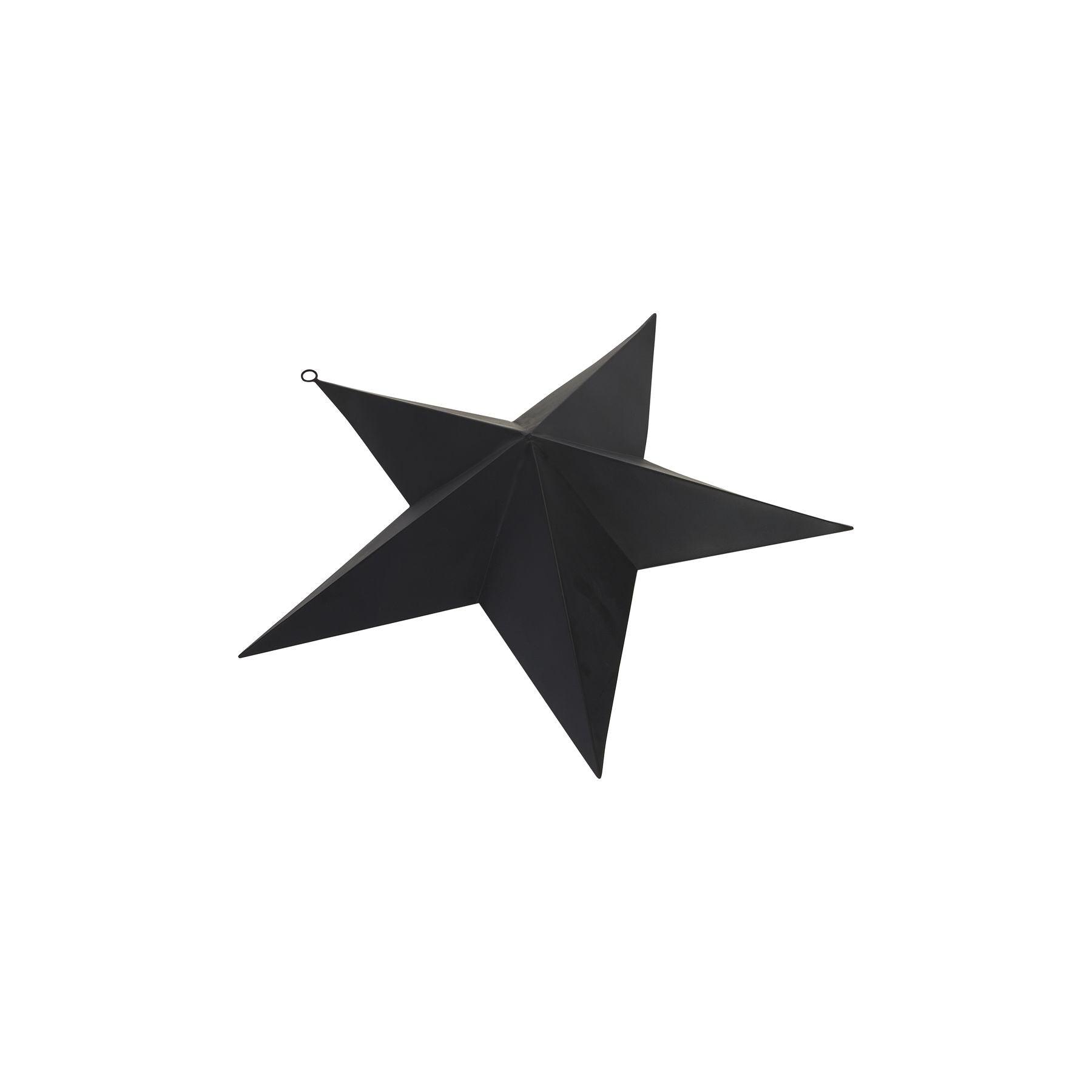 Matt Black Convexed Large Star - Eudemonia Home Goods