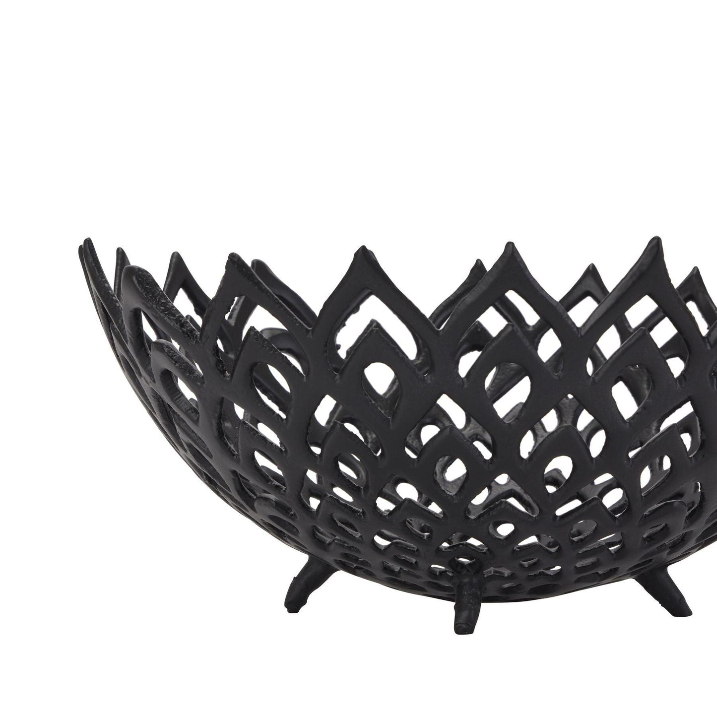 Black Cast Lattice Bowl - Eudemonia Home Goods
