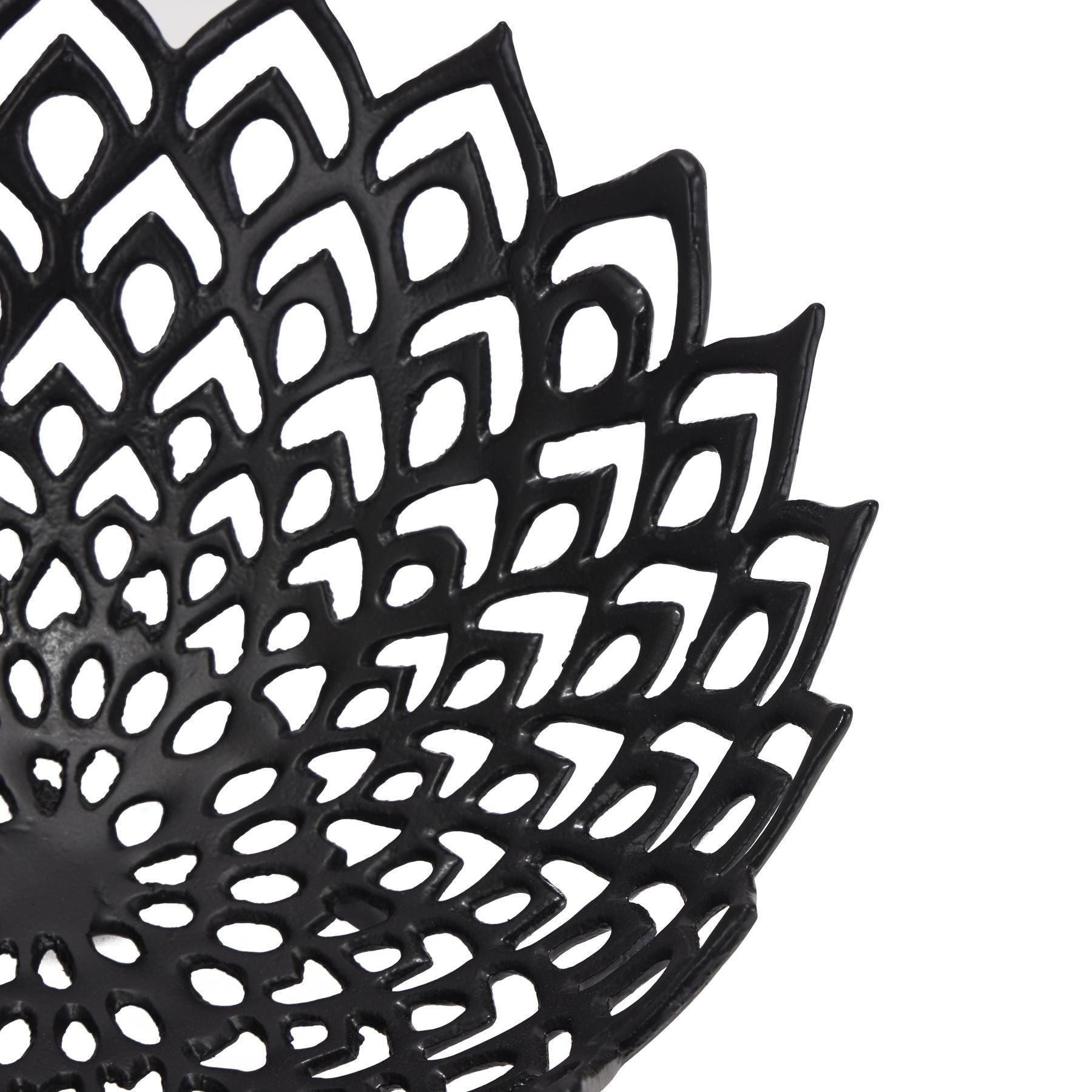 Black Cast Lattice Bowl - Eudemonia Home Goods