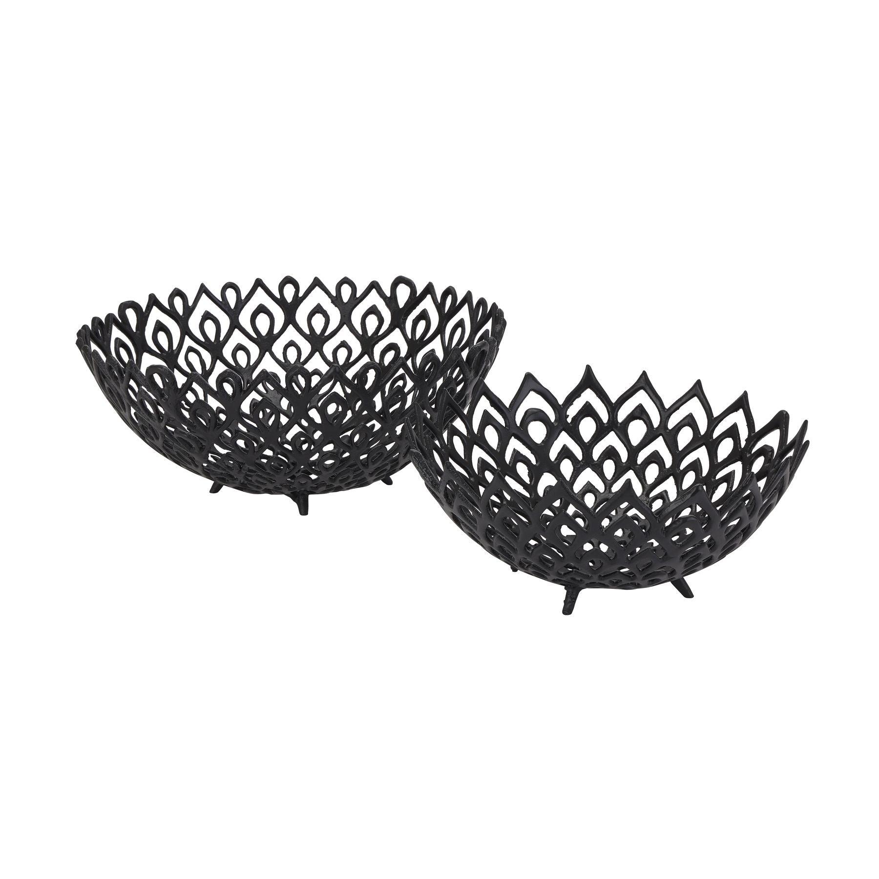 Black Cast Lattice Bowl - Eudemonia Home Goods
