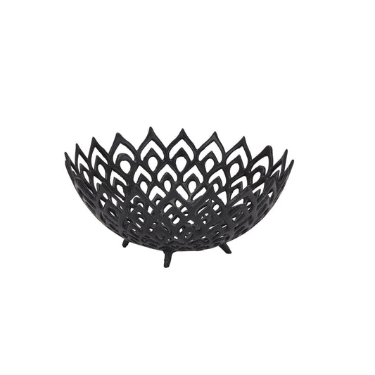 Black Cast Lattice Bowl - Eudemonia Home Goods