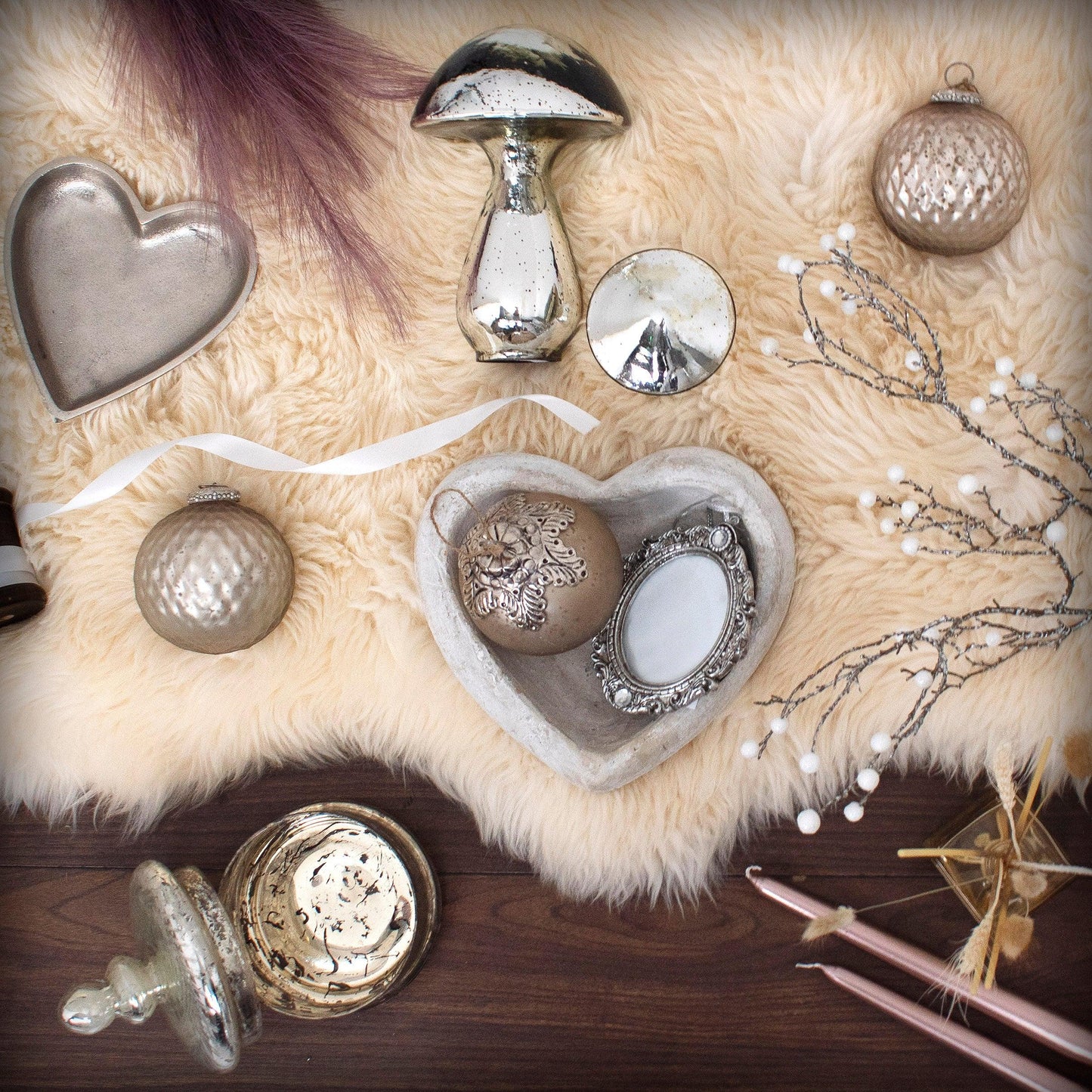 Deep Stone Heart Dish - Eudemonia Home Goods